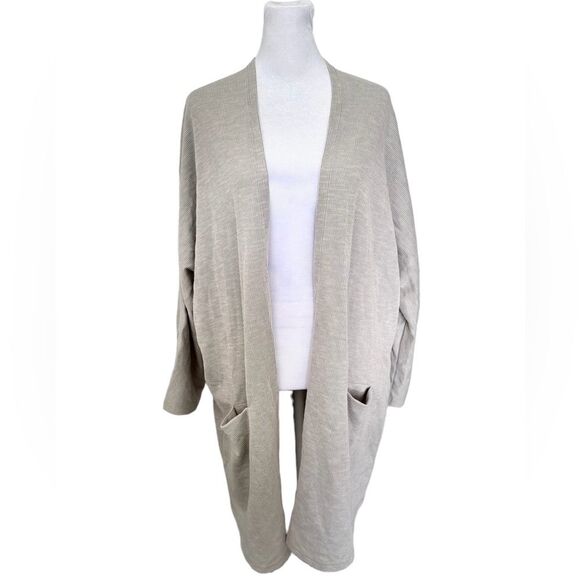 DONNI. Open Front Long Sleeve Drapey Cocoon Duster Cardigan. OSFA. One Size. NEW - Picture 1 of 8